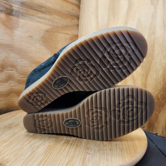 Sofft Shera Womens Green Suede Wedge Water Resistant Booties Boots Size 9.5 - Picture 9 of 10